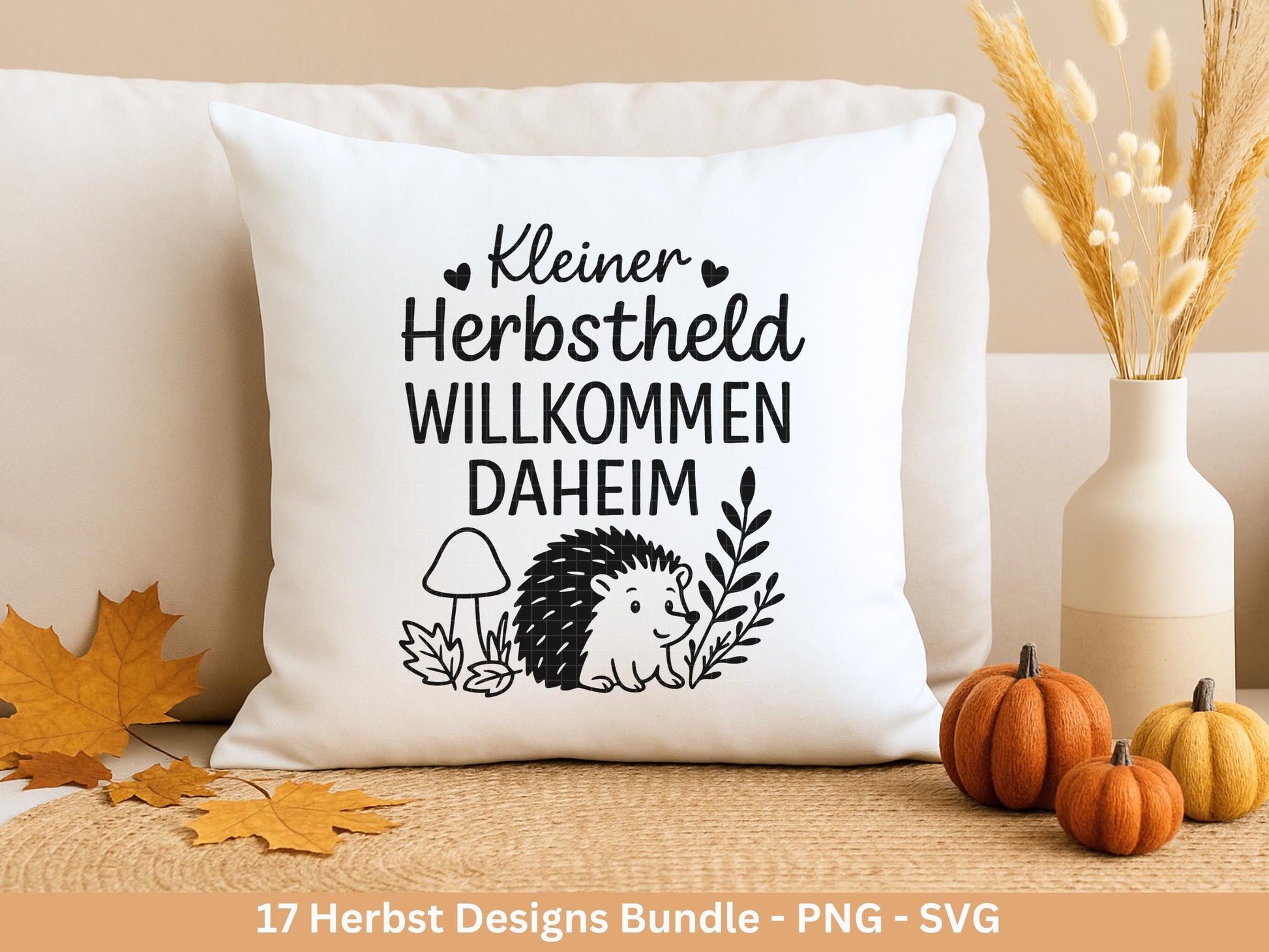 Plotterdatei Herbst - Herbst svg - Hallo Herbst - Herbstzauber svg - Laserdatei Herbst - Kürbis svg - Igel svg - Pilz svg - Herbst Sprüche