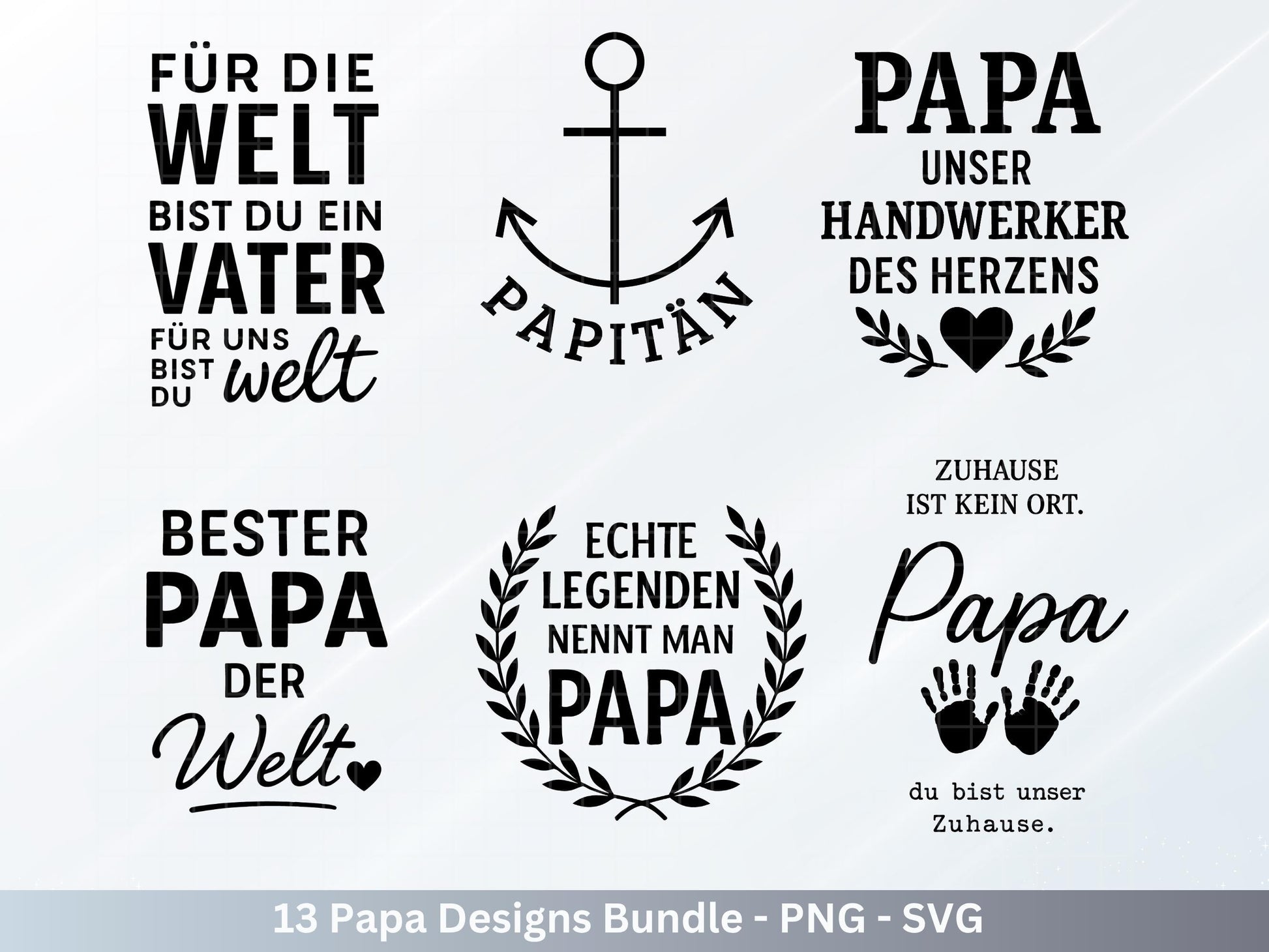 Deutsche Plotterdatei Papa- Vatertagsgeschenk - Papa svg - Deutsche Sprüche Svg - Familie Svg - Cricut svg - Laserdatei Papa - Geschenk Papa