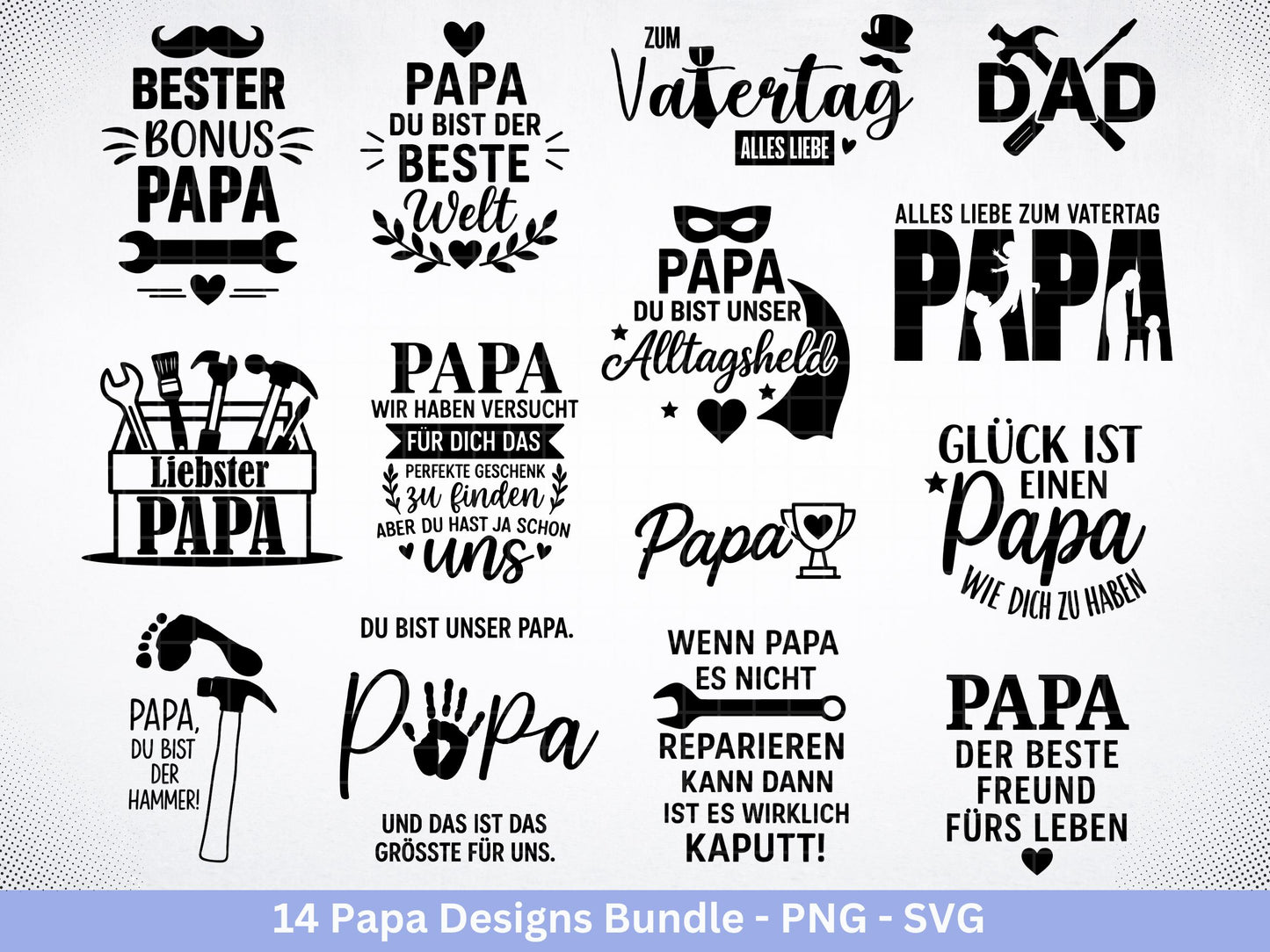 Deutsche Plotterdatei Papa- Vatertagsgeschenk - Papa svg - Deutsche Sprüche Svg - Familie Svg - Cricut svg - Laserdatei Papa - Geschenk Papa