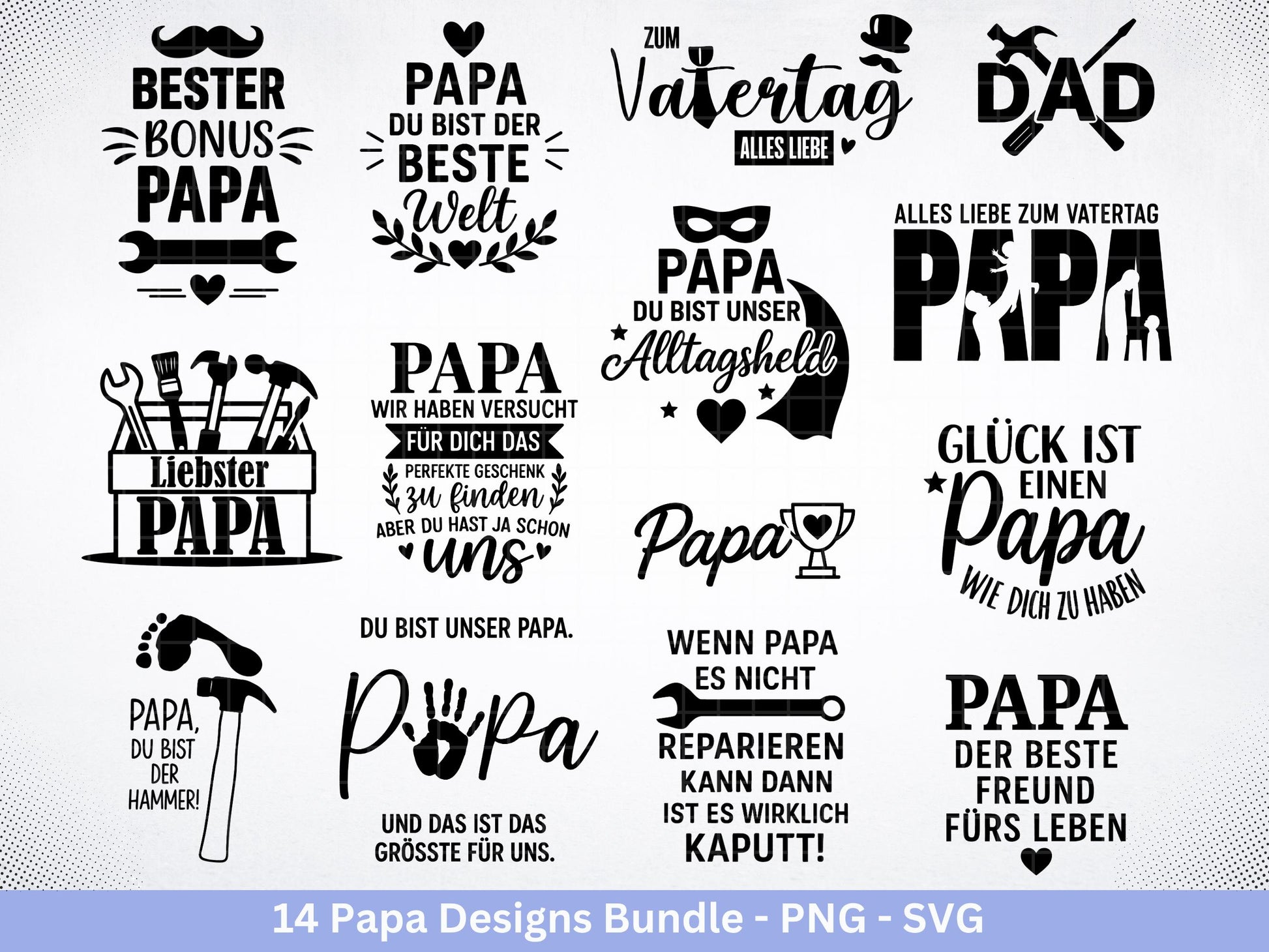 Deutsche Plotterdatei Papa- Vatertagsgeschenk - Papa svg - Deutsche Sprüche Svg - Familie Svg - Cricut svg - Laserdatei Papa - Geschenk Papa