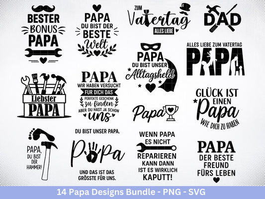 Deutsche Plotterdatei Papa- Vatertagsgeschenk - Papa svg - Deutsche Sprüche Svg - Familie Svg - Cricut svg - Laserdatei Papa - Geschenk Papa