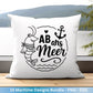 Plotterdatei Maritim - Moin Svg - Maritim Svg - Leuchtturm Svg - Möwen Svg - Nordsee & Ostsee - Laserdatei Möwe - Deutsche Sprüche Svg Datei