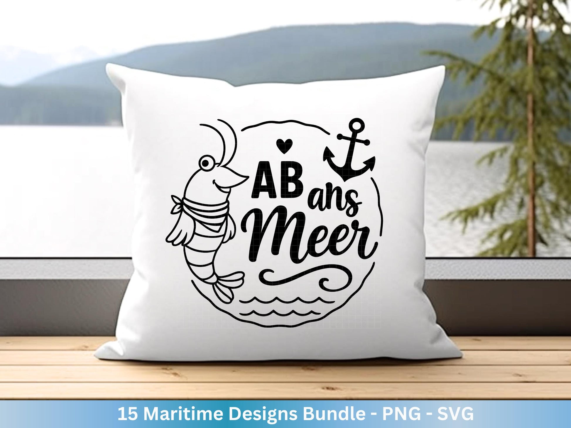Plotterdatei Maritim - Moin Svg - Maritim Svg - Leuchtturm Svg - Möwen Svg - Nordsee & Ostsee - Laserdatei Möwe - Deutsche Sprüche Svg Datei