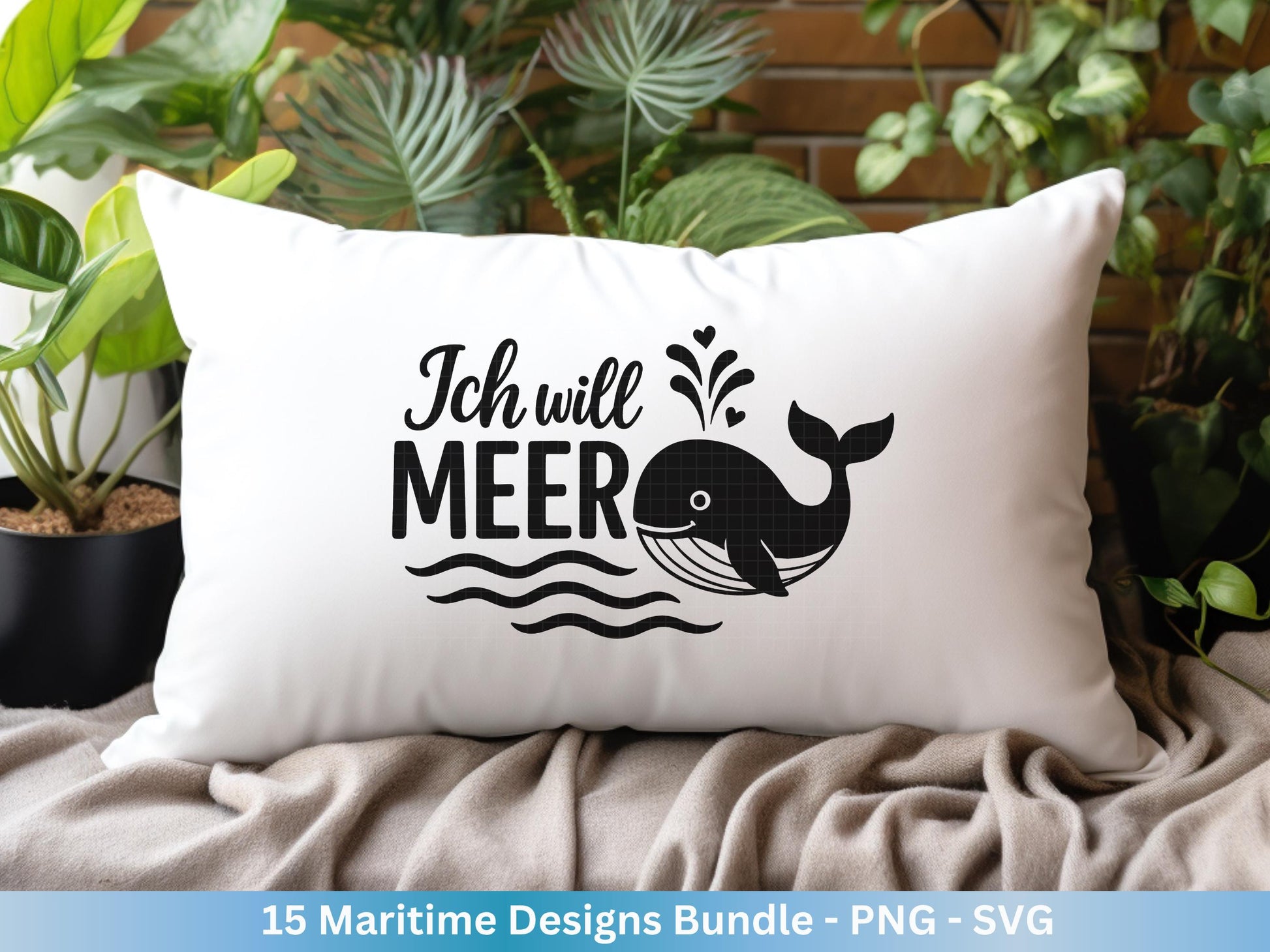 Plotterdatei Maritim - Moin Svg - Maritim Svg - Leuchtturm Svg - Möwen Svg - Nordsee & Ostsee - Laserdatei Möwe - Deutsche Sprüche Svg Datei