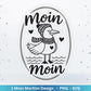 Deutsche Moin Plotterdatei - Maritim svg - Nautical Clipart - Möwen svg - Wilkommen im Norden svg - Cricut SVG - Laserdatei Möwe - Moin SVG