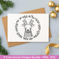 Plotterdatei Tiere - Kränze SVG Bundle - Lorbeerkranz Monogramm - Blumenkranz Svg - Weihnachten Svg - Fuchs Svg - Lasercut Cricut Svg Datei