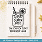Silvester Plotterdatei - Deutsche Sprüche Svg - Weihnachten Svg - Frohes Neues Jahr 2026 - Silvester Laserdatei - Glücksschwein svg - Cricut