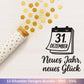 Silvester Plotterdatei - Deutsche Sprüche Svg - Weihnachten Svg - Frohes Neues Jahr 2026 - Silvester Laserdatei - Glücksschwein svg - Cricut