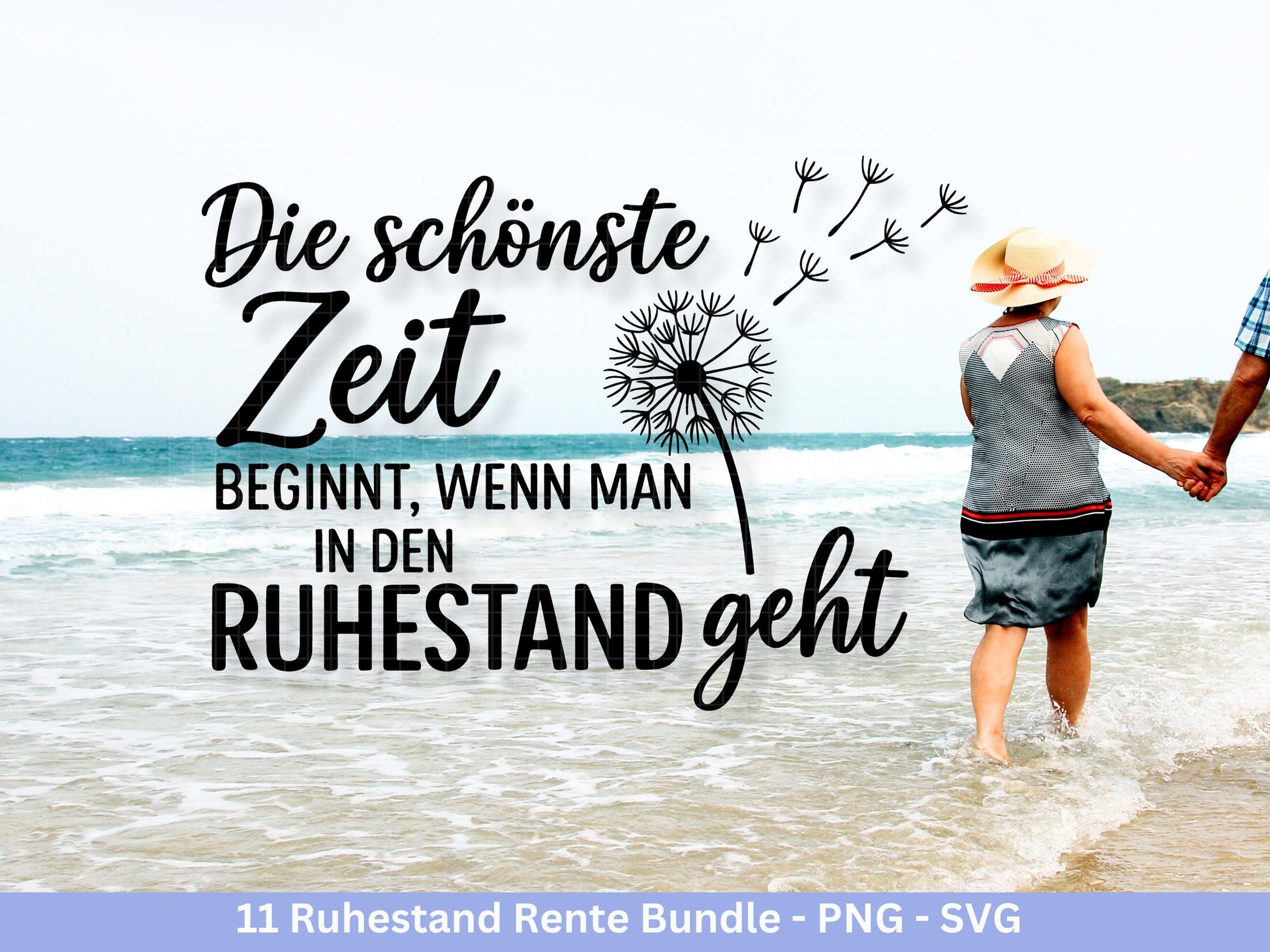 Plotterdatei Rente - Rentner Sprüche - Geschenk Rente - Pusteblumen Svg - Deutsche Sprüche Svg - Laserdatei Pusteblume - Ruhestand Geschenk