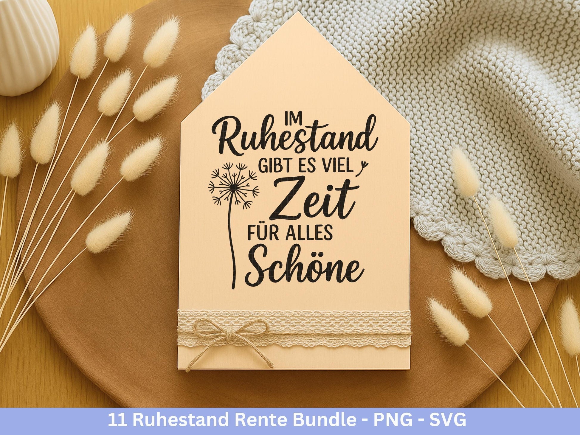 Plotterdatei Rente - Rentner Sprüche - Geschenk Rente - Pusteblumen Svg - Deutsche Sprüche Svg - Laserdatei Pusteblume - Ruhestand Geschenk