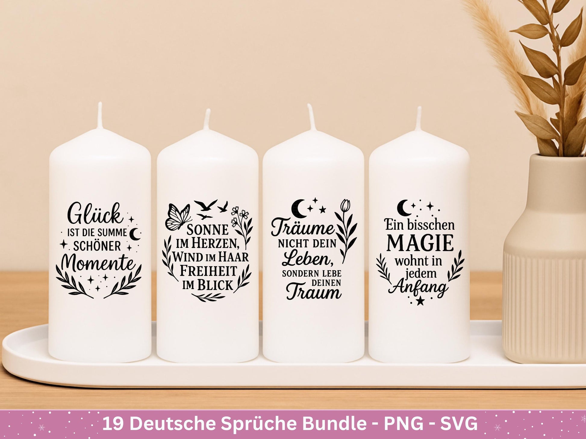 Deutsche Sprüche Plotterdatei - Positive Sprüche Svg - Laserdatei Sprüche - Inspirierende Zitate - Positive Sprüche Svg - Geschenk Freundin