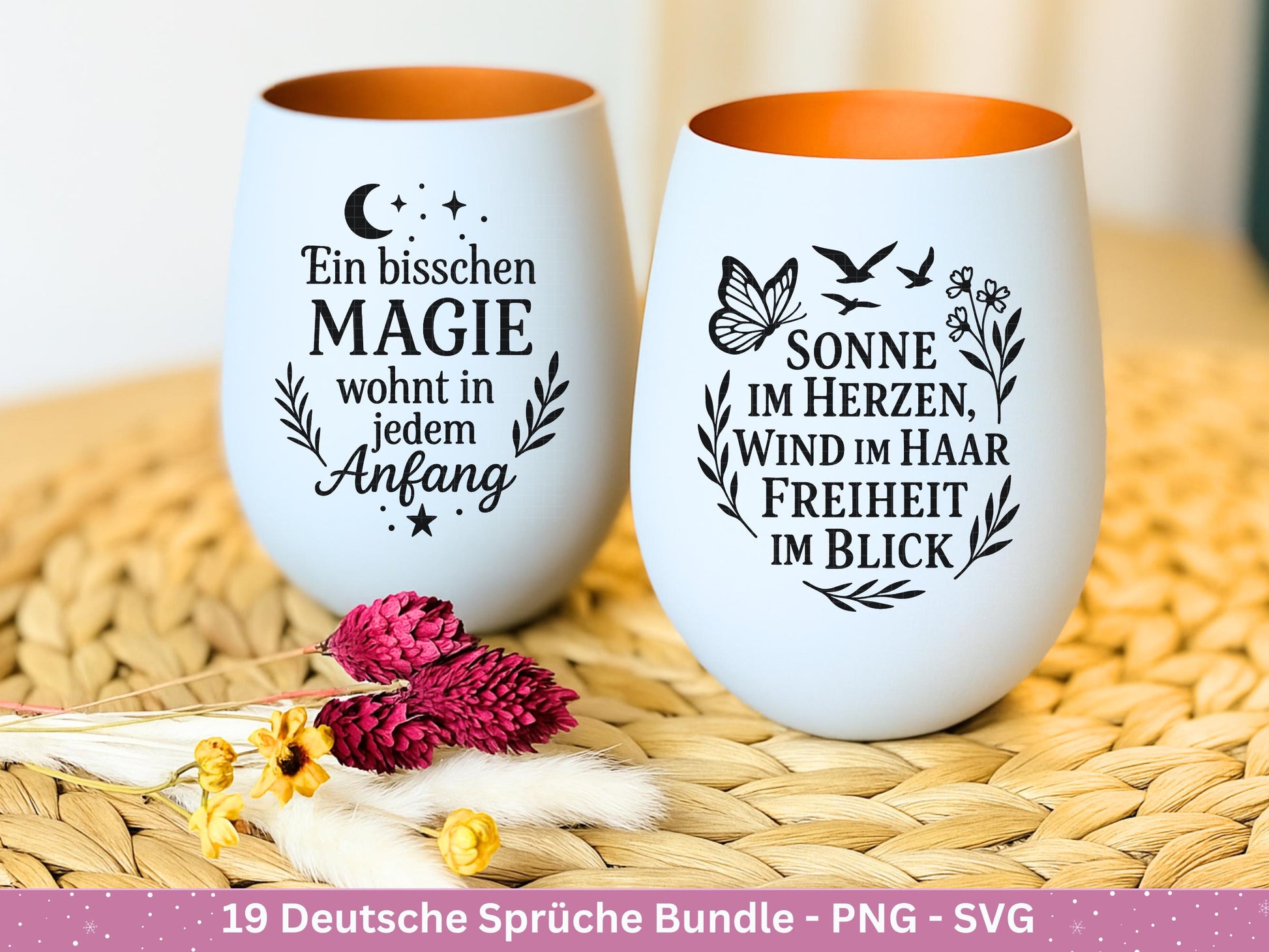 Deutsche Sprüche Plotterdatei - Positive Sprüche Svg - Laserdatei Sprüche - Inspirierende Zitate - Positive Sprüche Svg - Geschenk Freundin