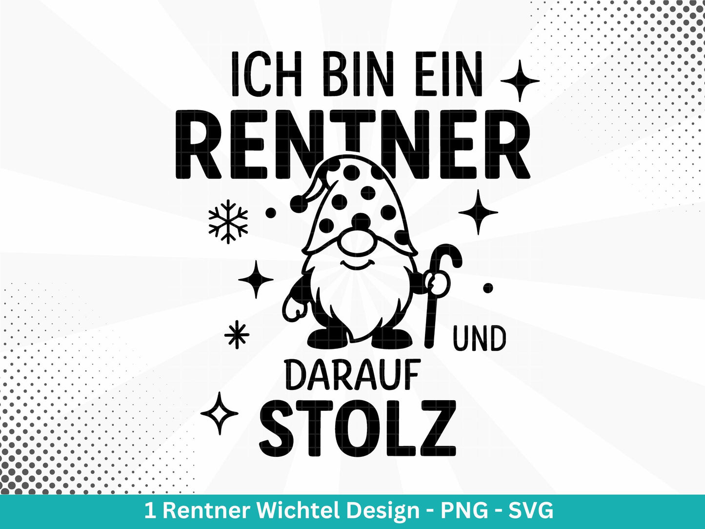 Plotterdatei Rente - Rentner Spruch - Geschenk Rente - Wichtel Svg - Ruhestand svg - Deutsche Sprüche - Ruhestand Geschenk - Zwerg Svg Datei