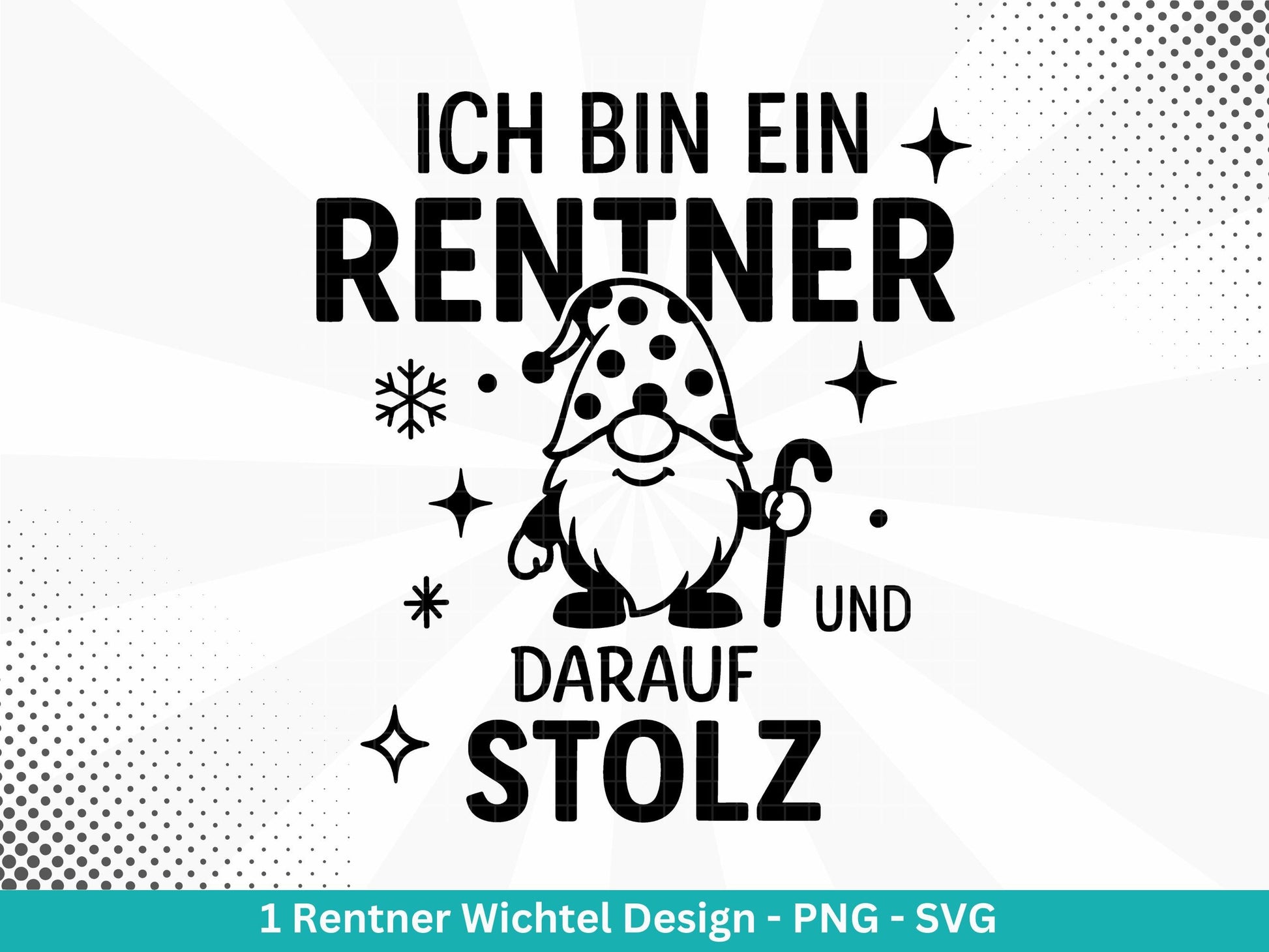 Plotterdatei Rente - Rentner Spruch - Geschenk Rente - Wichtel Svg - Ruhestand svg - Deutsche Sprüche - Ruhestand Geschenk - Zwerg Svg Datei