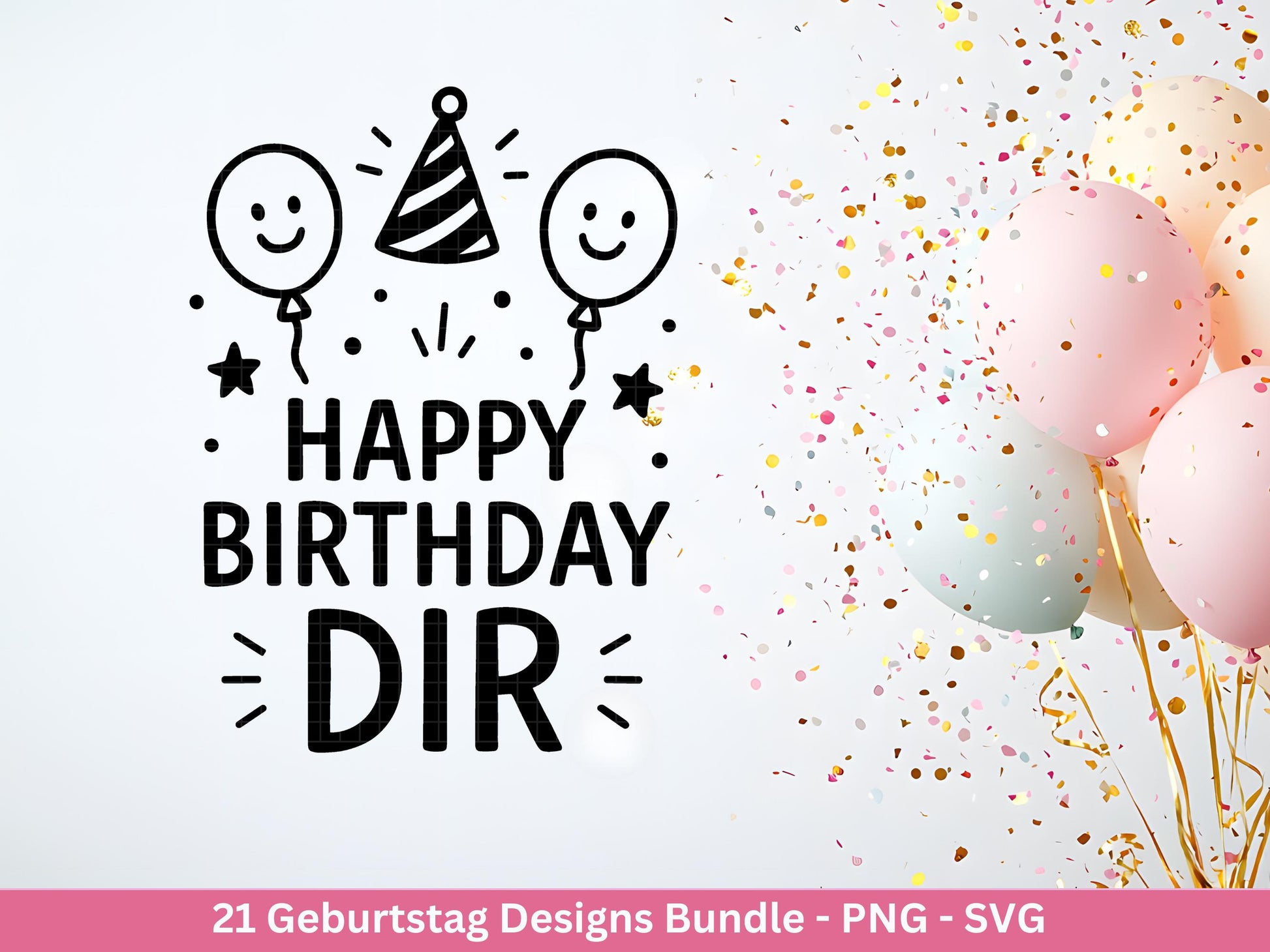 Plotterdatei Geburtstag - Geburtstagssprüche svg- Geburtstag svg- Cricut Svg Datei - Geburtstag Schriftzüge - Laserdatei Geschenkidee Png