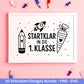 Deutsche Plotterdatei Einschulung svg png - Schulstart svg - Schulanfang Sprüche - Cricut Silhouette - Einschulung Geschenk - Schule Svg