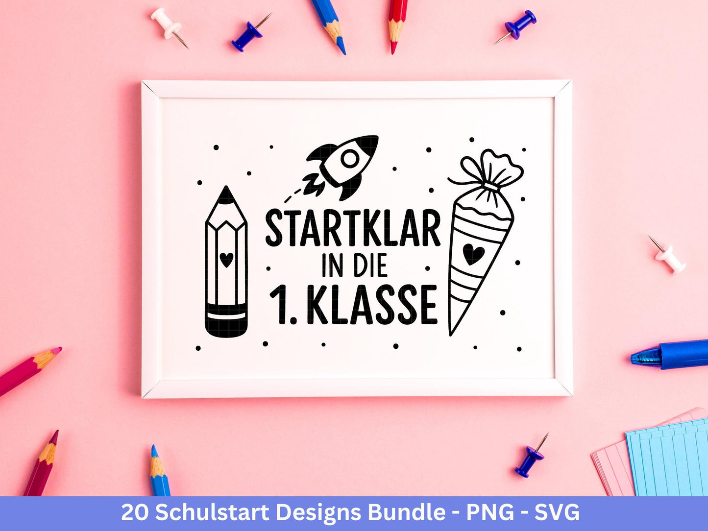 Deutsche Plotterdatei Einschulung svg png - Schulstart svg - Schulanfang Sprüche - Cricut Silhouette - Einschulung Geschenk - Schule Svg