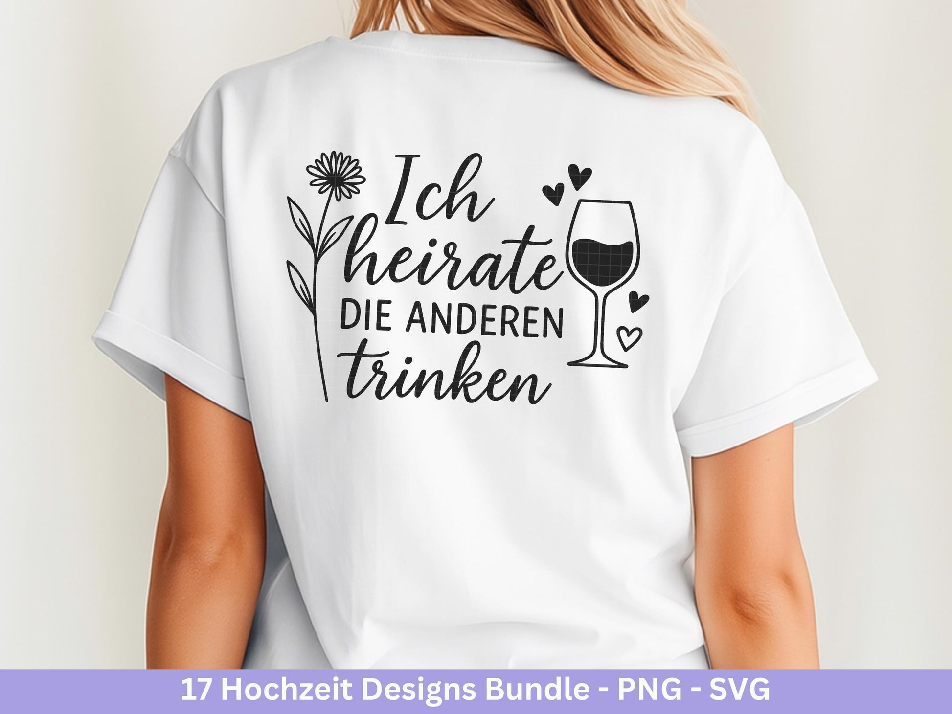 Plotterdatei Braut SVG Bundle - Hochzeit Party - Brautjungfer - JGA - Verlobungsfeier- Braut Shirts - Hochzeit Svg - Hochzeitsgeschenk