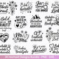 Plotterdatei Braut SVG Bundle - Hochzeit Party - Brautjungfer - JGA - Verlobungsfeier- Braut Shirts - Hochzeit Svg - Hochzeitsgeschenk