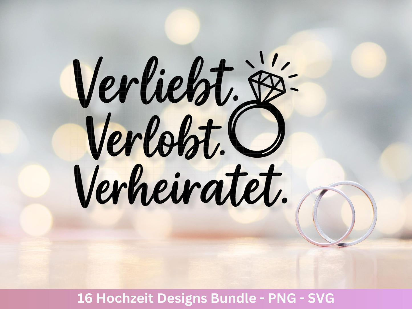 Plotterdatei Braut SVG Bundle - Hochzeit Party - Brautjungfer - JGA - Verlobungsfeier- Braut Shirts - Hochzeit Svg - Hochzeitsgeschenk