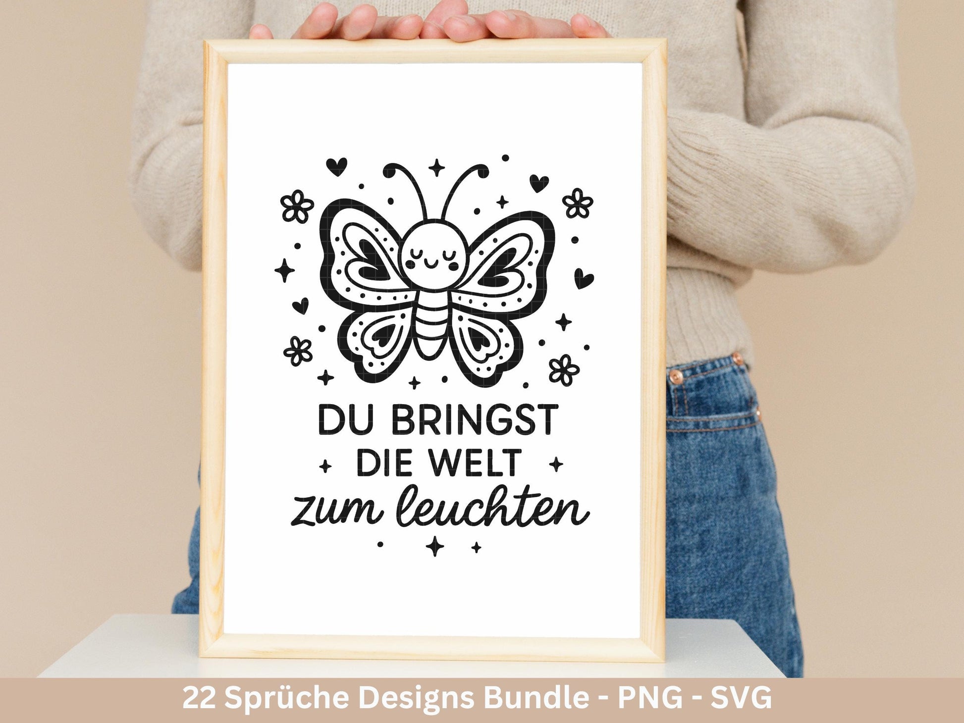 Deutsche Sprüche Plotterdatei Tiere - Positive Sprüche Svg - Laserdatei Sprüche - Inspirierende Zitate - Laserdatei Sprüche - Geschenk svg