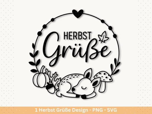 Plotterdatei Herbst svg - Herbstlich Willkommen - Cricut Silhouette - Hallo Herbst Svg - Herbstzauber - Herbstgrüße - Laserdatei Herbst