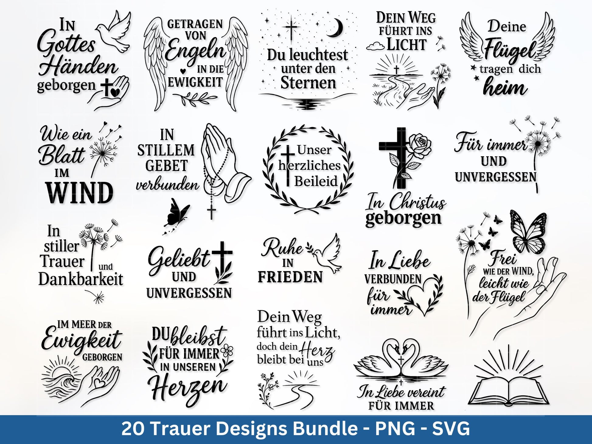 Plotterdatei Trauer - Abschied Svg - Kerzen Sprüche Trauer - Grablichter Sprüche deutsch - Du fehlst svg - Trostlicht svg - Abschied nehmen