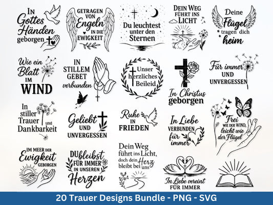 Plotterdatei Trauer - Abschied Svg - Kerzen Sprüche Trauer - Grablichter Sprüche deutsch - Du fehlst svg - Trostlicht svg - Abschied nehmen