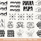 Deutsche Plotterdatei Papa Svg - Vatertagsgeschenk - Mama Svg - Familie Svg - Cricut svg - Shirtdesign Svg - Geschenk Papa - Muttertag