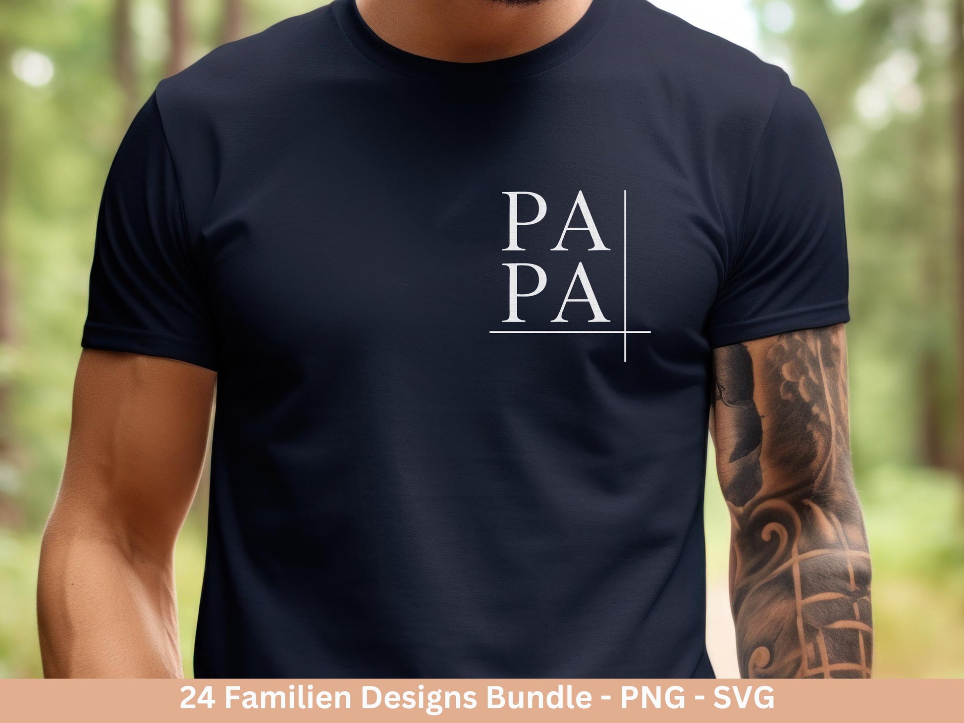 Deutsche Plotterdatei Papa Svg - Vatertagsgeschenk - Mama Svg - Familie Svg - Cricut svg - Shirtdesign Svg - Geschenk Papa - Muttertag