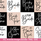 Brautparty-Bundle, Hochzeit-Party-Bundle, Braut-Svg, Brautjungfer, Braut, Bräutigam, Mr und Mrs Svg, Trauzeugin, Verlobungsfeier svg-Dateien