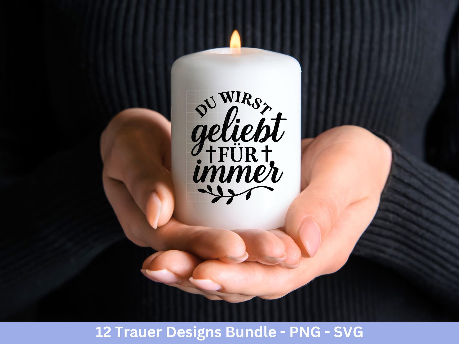 Plotterdatei Trauer - Abschied Svg - Kerzen Sprüche Trauer - Grablichter Sprüche deutsch - Du fehlst svg - Trostlicht svg - Abschied nehmen
