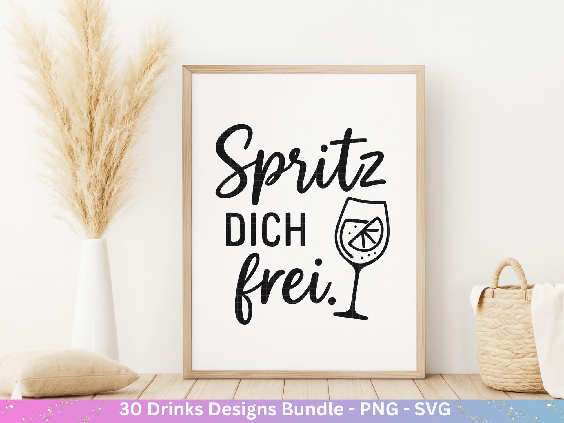 Plotterdatei Getränke Bundle - Alkohol svg - Aperol svg - Gin - Cricut Silhouette - Kaffee svg - Deutsche Sprüche svg - Bier Svg Untersetzer