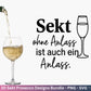 Deutsche Plotterdatei Sekt Sprüche Bundle - Sekt svg - Wein Sprüche Svg - Cricut Svg - Drinks Svg - Alkohol svg - Untersetzer Sprüche