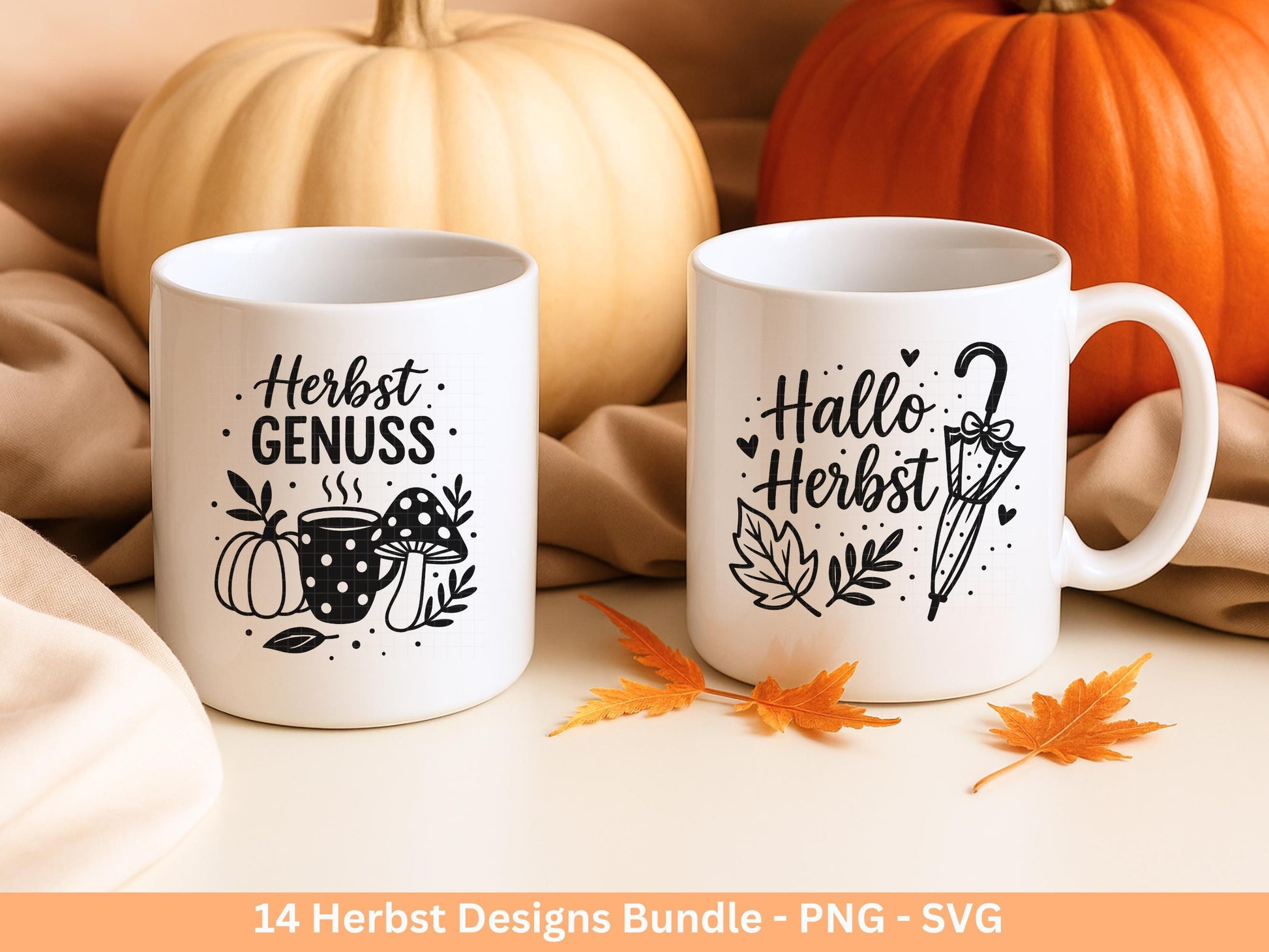 Plotterdatei Herbst - Herbst svg - Hallo Herbst - Herbstzauber svg - Laserdatei Herbst - Kürbis svg - Igel svg - Pilz svg - Herbst Sprüche