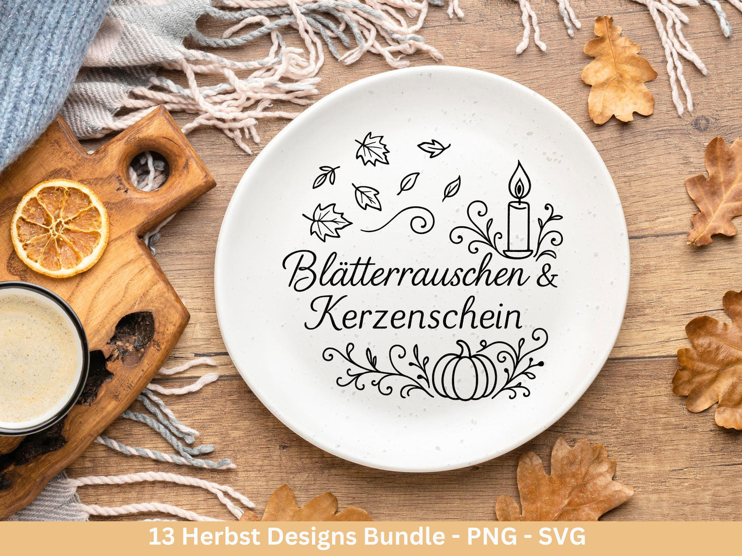 Plotterdatei Herbst - Herbst svg - Hallo Herbst - Laserdatei Herbst - Kürbis svg - Pilz svg - Deutsche Herbst Sprüche SVG Datei - Cricut