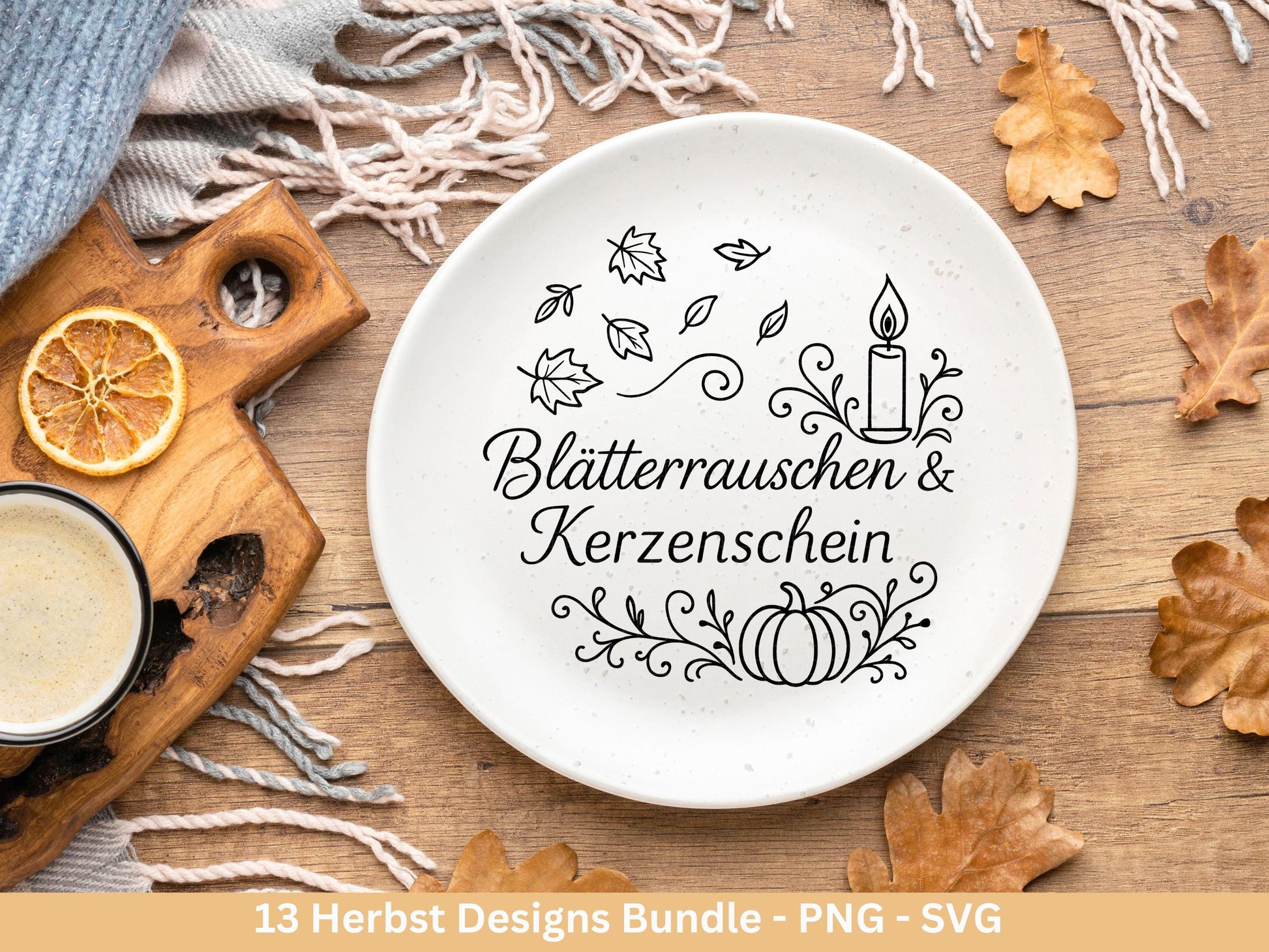 Plotterdatei Herbst - Herbst svg - Hallo Herbst - Laserdatei Herbst - Kürbis svg - Pilz svg - Deutsche Herbst Sprüche SVG Datei - Cricut