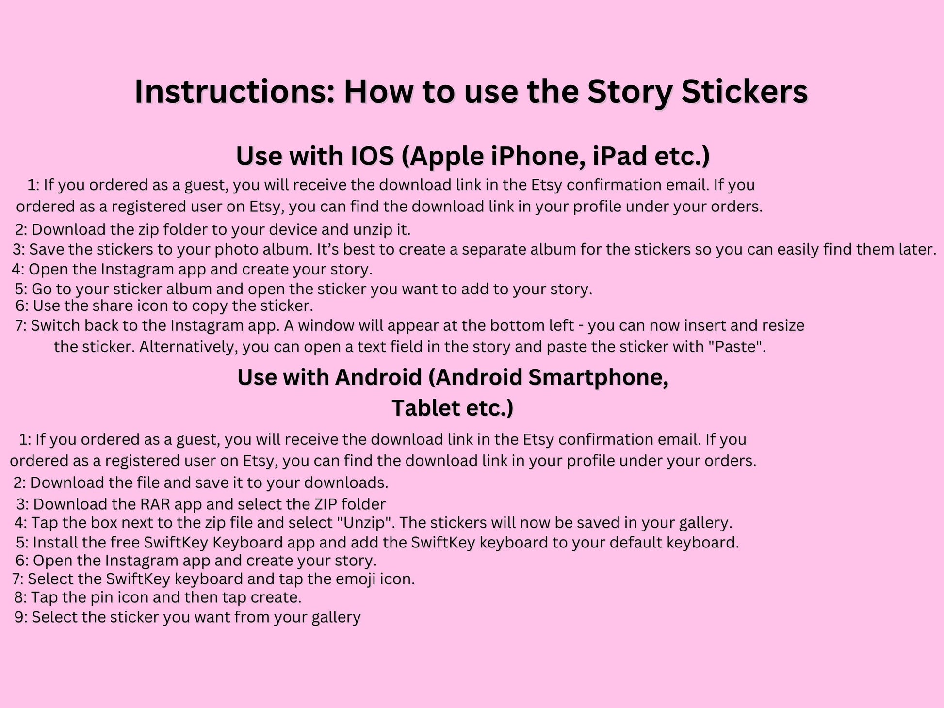 150 Instagram Story Sticker Liebe – Tagessprüche Insta Stories – Basic – Valentinstag – Alltag - Beziehung - Daily - Digital Stickers Love