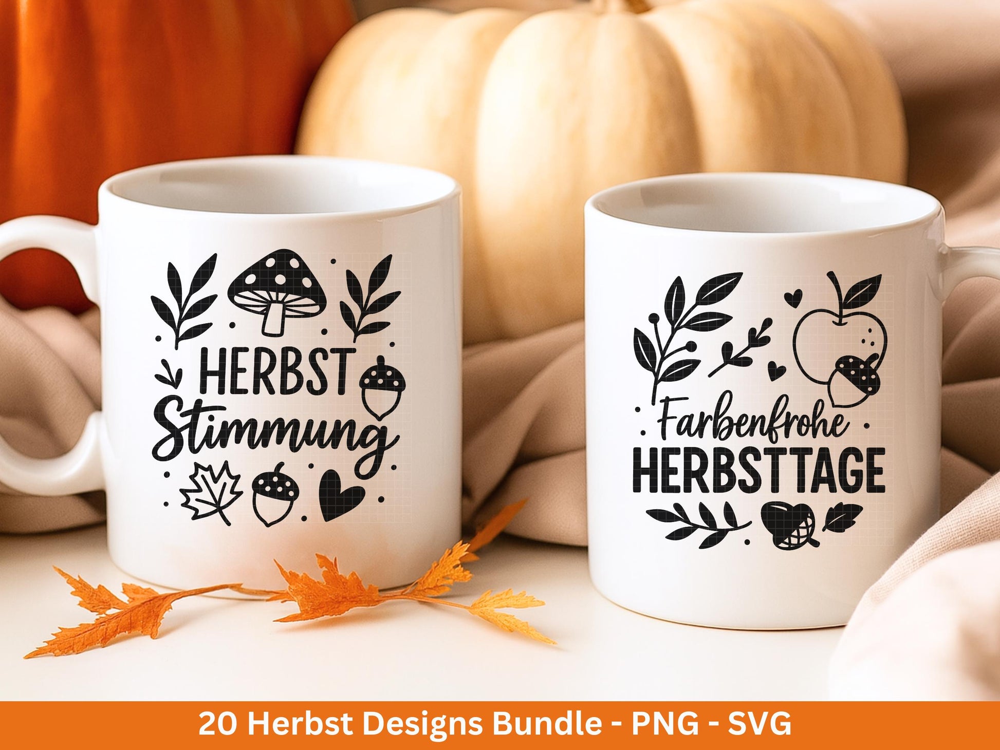 Plotterdatei Herbst - Herbst svg - Hallo Herbst - Herbstzauber svg - Laserdatei Herbst - Kürbis svg - Igel svg - Pilz svg - Herbst Sprüche