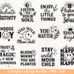 Boho Inspirational svg Png Bundle, positive Affirmationen svg, Kindness svg, immer würdig Matter genug svg, florale Zitate svg Motivierend