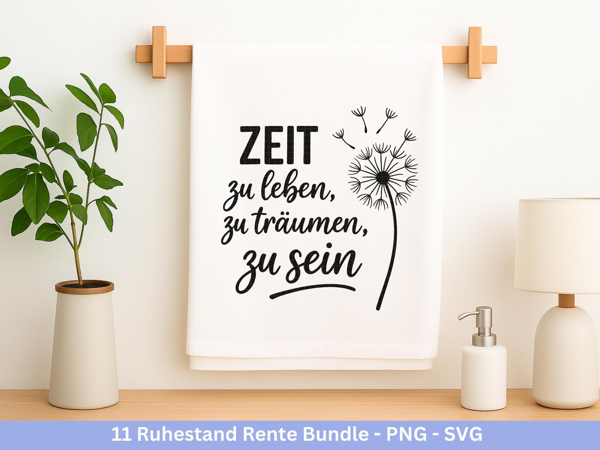 Plotterdatei Rente - Rentner Sprüche - Geschenk Rente - Pusteblumen Svg - Deutsche Sprüche Svg - Laserdatei Pusteblume - Ruhestand Geschenk