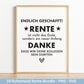 Plotterdatei Rente - Rentner Sprüche - Geschenk Rente - Herz svg - Ruhestand svg - Deutsche Sprüche - Laserdatei Rente - Ruhestand Geschenk