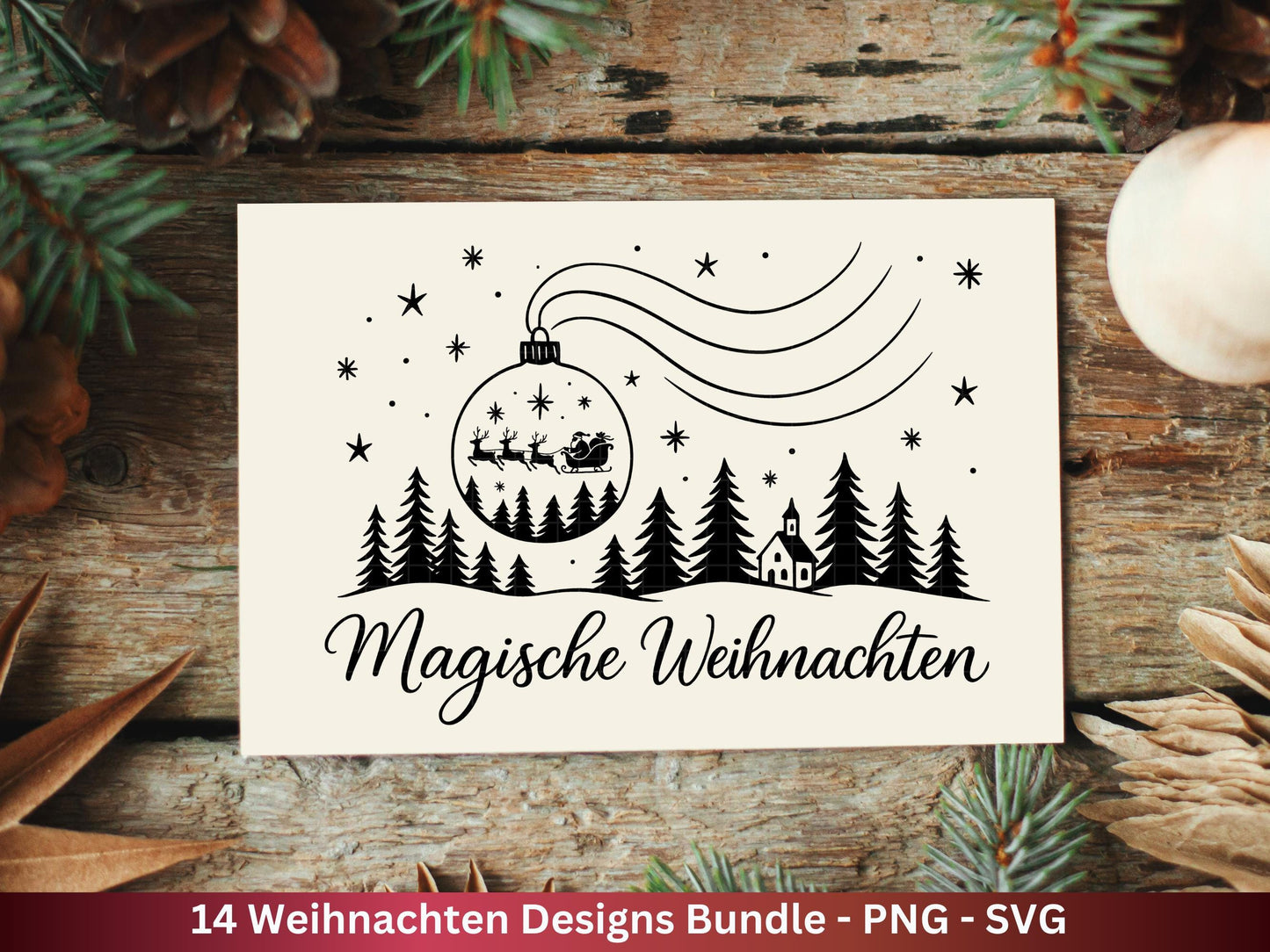 Plotterdatei Weihnachten Svg - Plotterdatei Sprüche - Schriftzüge Weihnachten deutsch - Laserdatei Weihnachten - Cricut Weihnachtsgeschenk