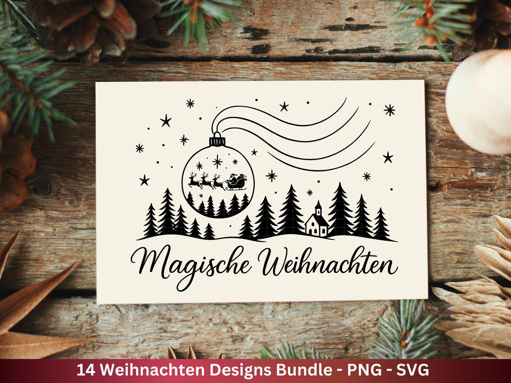 Plotterdatei Weihnachten Svg - Plotterdatei Sprüche - Schriftzüge Weihnachten deutsch - Laserdatei Weihnachten - Cricut Weihnachtsgeschenk