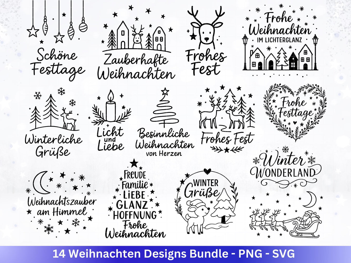 Plotterdatei Weihnachten Svg – Deutsche Sprüche Svg – Winter SVG – Laserdatei Weihnachten – Cricut Silhouette - Svg Datei Home - Frohes Fest