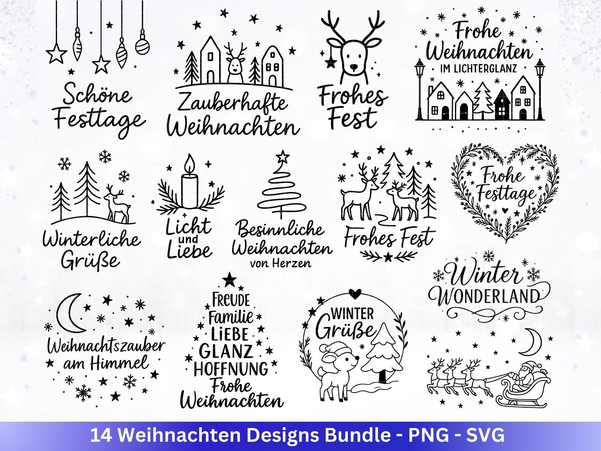 Plotterdatei Weihnachten Svg – Deutsche Sprüche Svg – Winter SVG – Laserdatei Weihnachten – Cricut Silhouette - Svg Datei Home - Frohes Fest