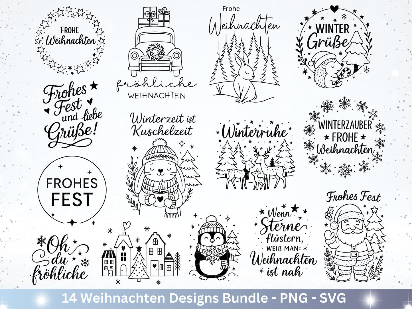 Plotterdatei Weihnachten Svg – Deutsche Sprüche Svg – Winter SVG – Laserdatei Weihnachten – Cricut Silhouette - Svg Datei Home - Frohes Fest