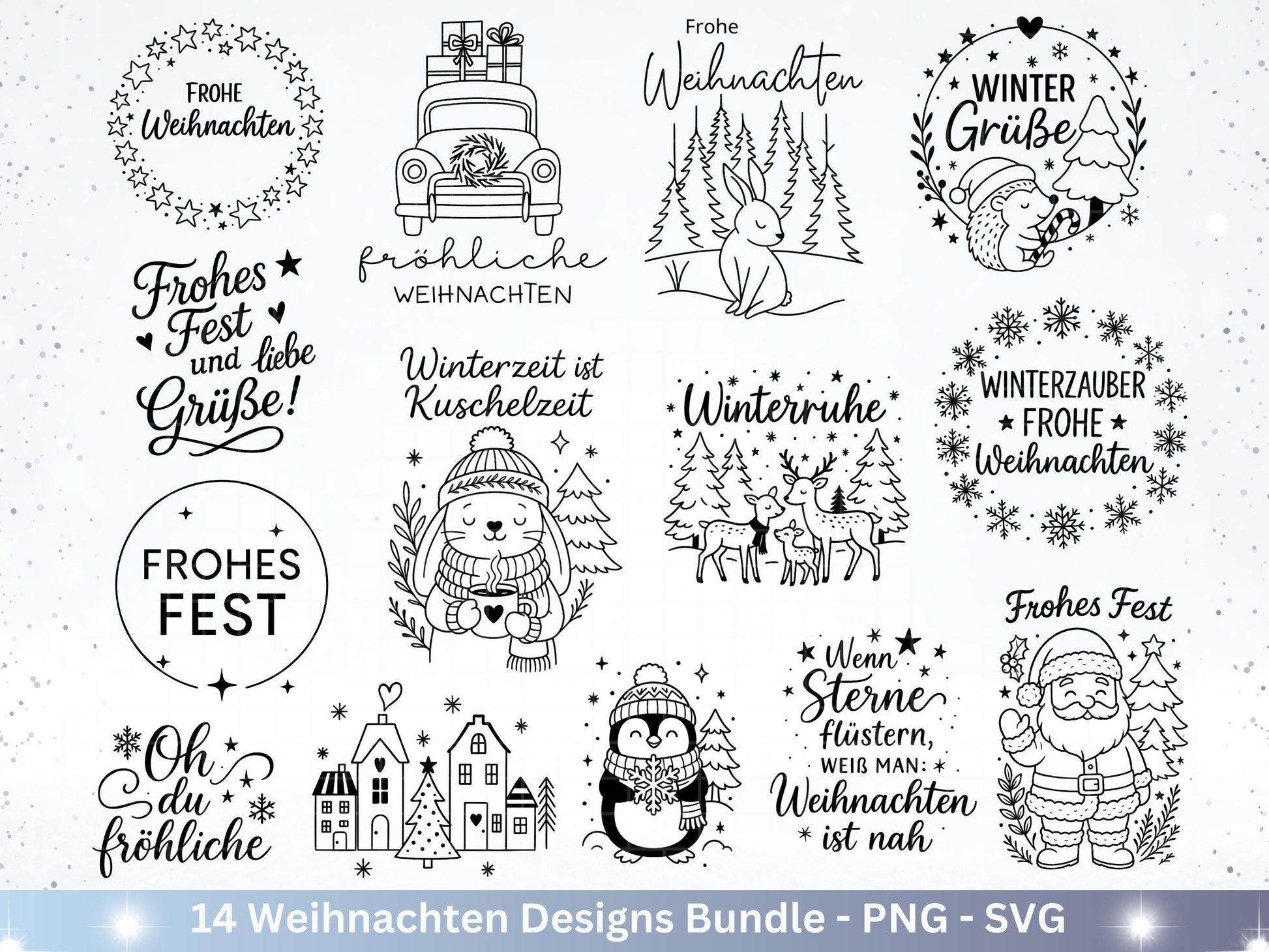 Plotterdatei Weihnachten Svg – Deutsche Sprüche Svg – Winter SVG – Laserdatei Weihnachten – Cricut Silhouette - Svg Datei Home - Frohes Fest