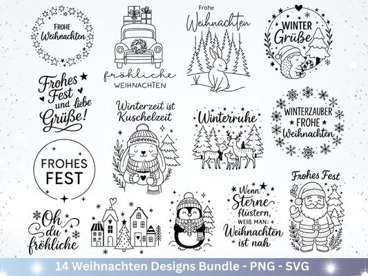 Plotterdatei Weihnachten Svg – Deutsche Sprüche Svg – Winter SVG – Laserdatei Weihnachten – Cricut Silhouette - Svg Datei Home - Frohes Fest