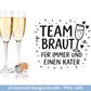Plotterdatei Braut SVG Bundle - Hochzeit Party - Brautjungfer - JGA - Verlobungsfeier- Braut Shirts - Hochzeit Svg - Sekt Svg Datei Geschenk